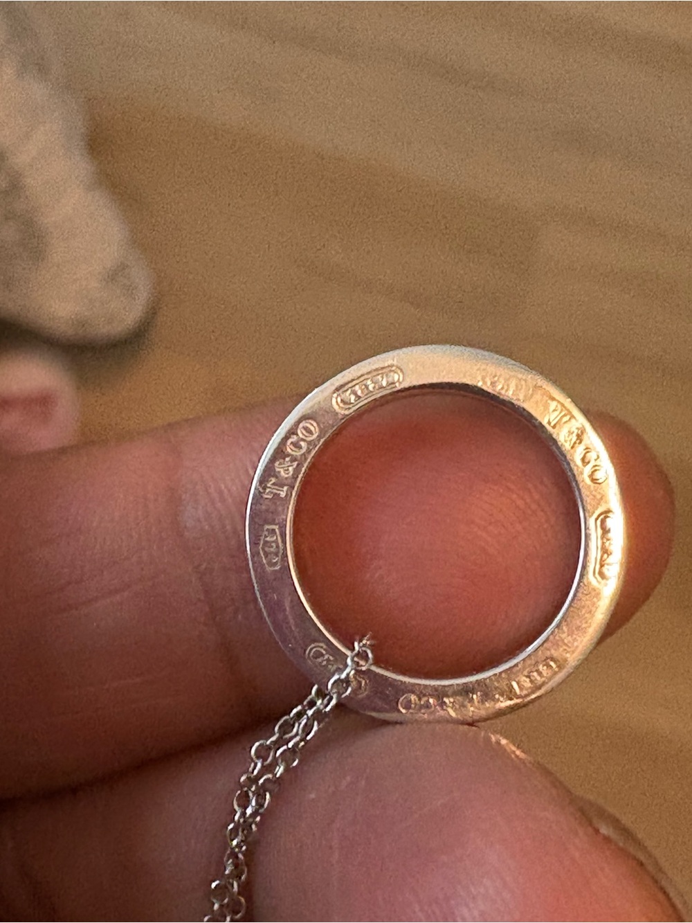 Authentic Tiffany & Co. - Sterling Silver 1837 Circle
Pendant Necklace 16.5" - Picture 11 of 16